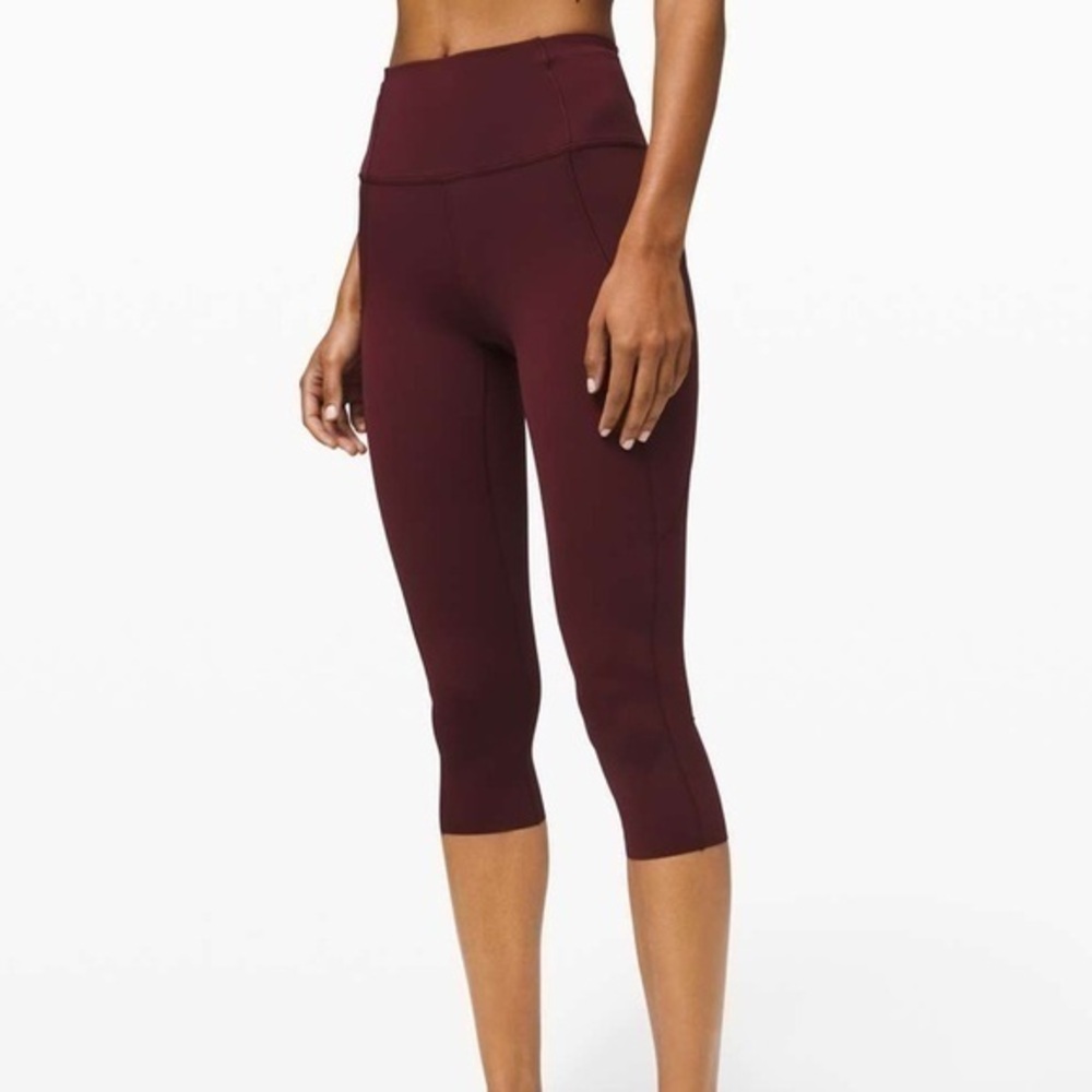 Lululemon Fast and Free High-Rise Crop II *Non-Reflective Nulux - Sz 4